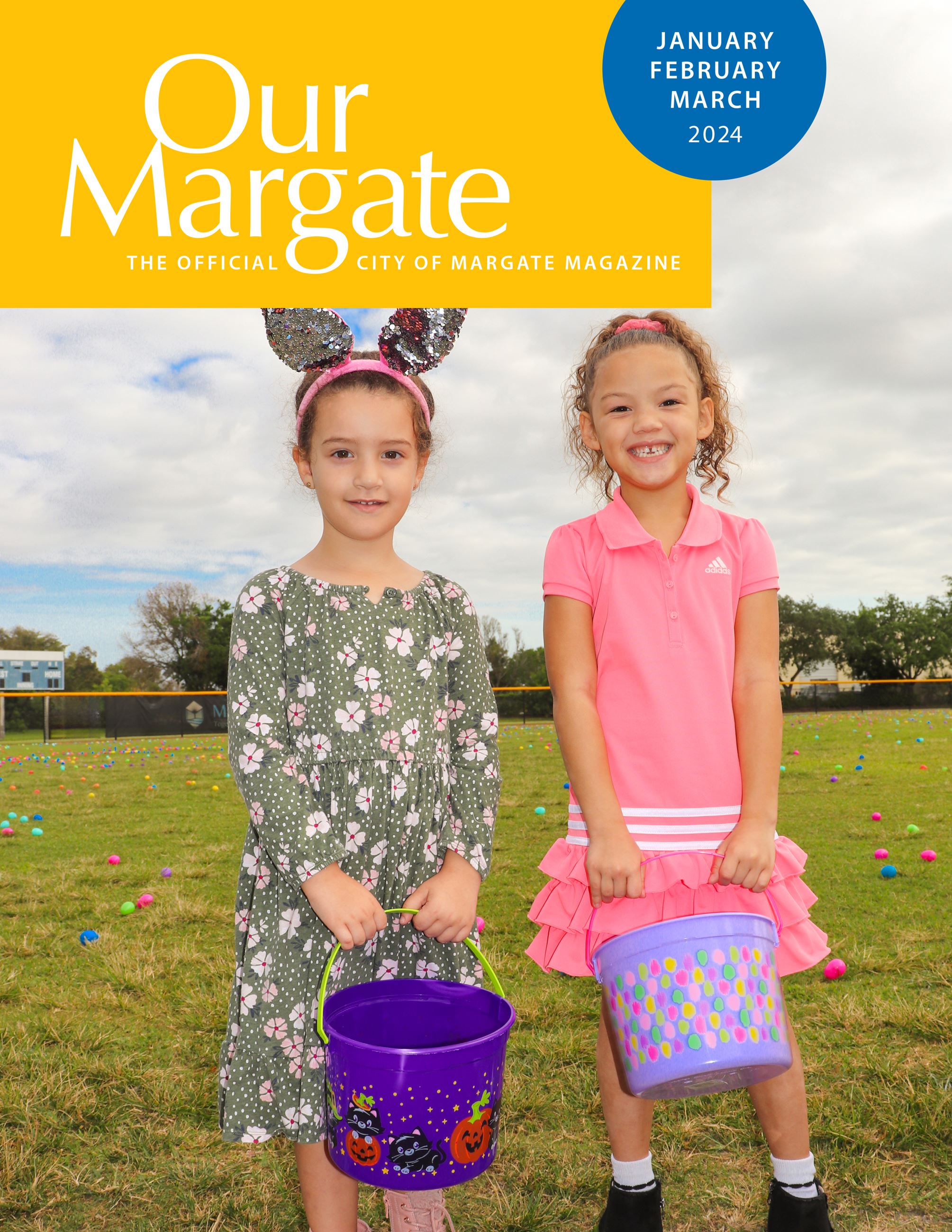 Graphic image with photo of kids at Springtime Egg Hunt and text that reads \"Our Margate\"