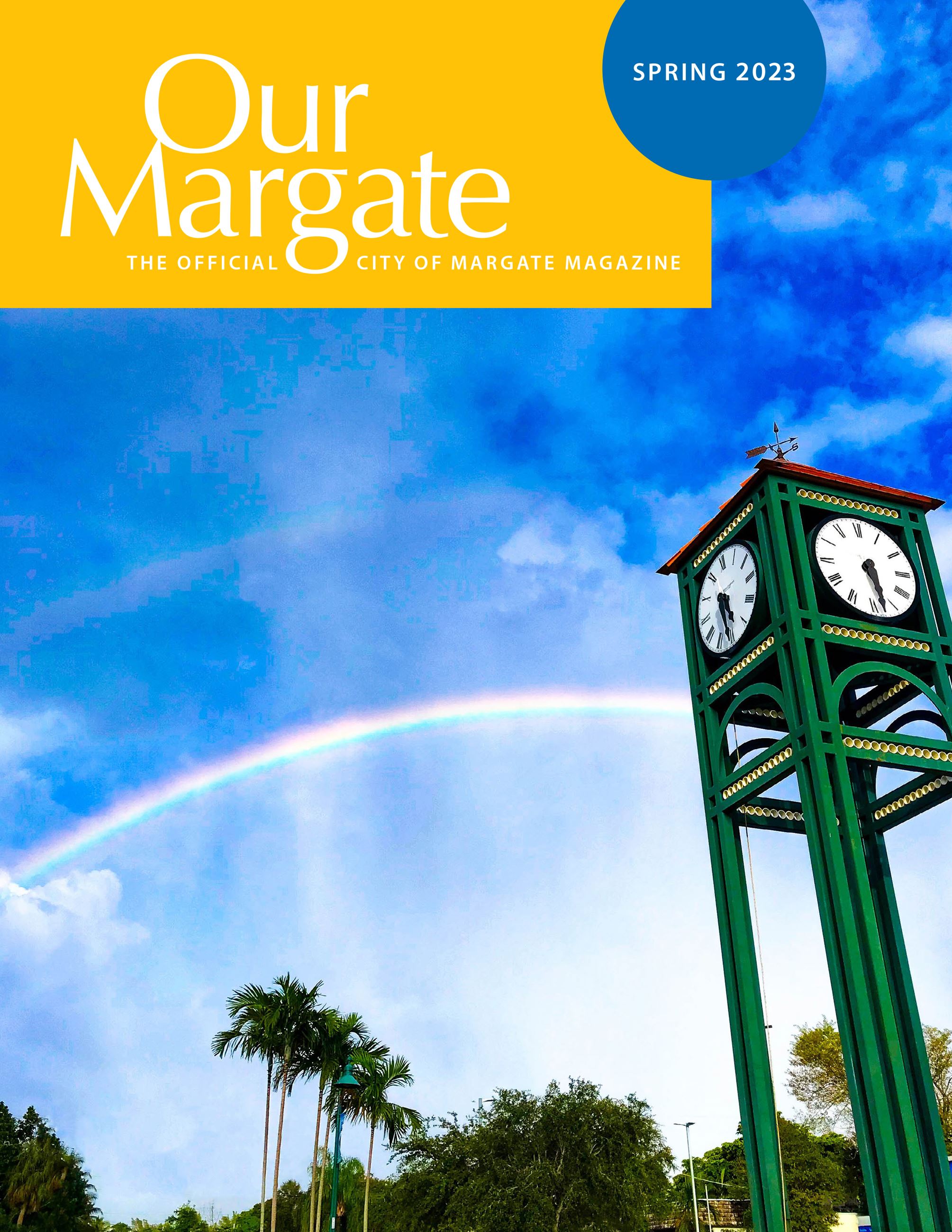 Graphic image with photo of Margate clock tower and text that reads \"Our Margate\"